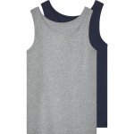 lupilu chlapecký nátělník s BIO bavlnou 2 kusy navy modrá / šedá – Sleviste.cz