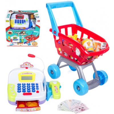 HračkyZaDobréKačky Dětská pokladna s nákupním košíkem – Zboží Dáma