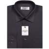 Pánská Košile AMJ košile dlouhý rukáv jednobarevná JD017 černá