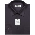 AMJ košile dlouhý rukáv jednobarevná JD017 černá – Zboží Mobilmania