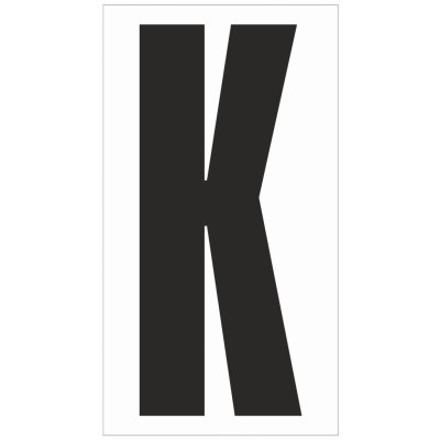 Písmeno na plastu - K plast 3 mm 240x440mm – Zboží Mobilmania