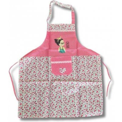 Dortisimo Kuchyňská zástěra s růžovými květinami – Zboží Mobilmania