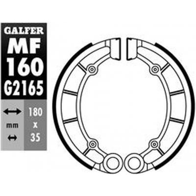 GALFER brzdové čelisti - pakny zadní KAWASAKI KDX 200 85-88, KH 500 76-, KX 125 84 | Zboží Auto