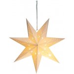 Dekorácia MagicHome Vianoce Hviezda papier 10 LED teplá biela 2xAA jednoduché svietenie 40 cm – Hledejceny.cz
