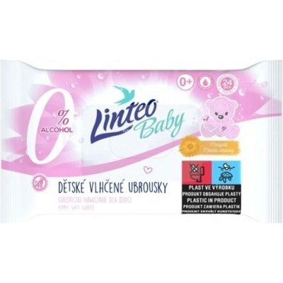 Linteo Baby Vlhčené ubrousky s měsíčkem lékařským 24 ks – Hledejceny.cz