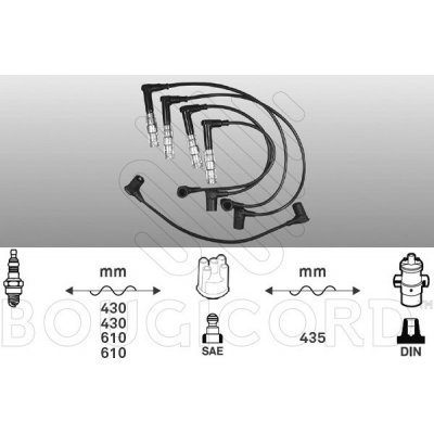 Zapalovací kabely MERCEDES-BENZ 190 W201 E 2.5-16 173kW – Zboží Mobilmania