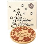 Čokoládovna Troubelice Čokoládové kolečko "Krásné Vánoce" bílá 40% 18 g – Zboží Dáma