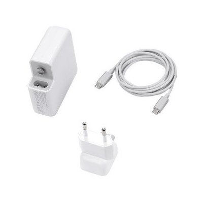 COTECi USB-C Power adaptér pro MacBook s C-C kabelem 2m 61W bílá – Zbozi.Blesk.cz