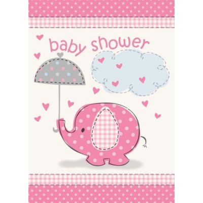 Pozvánky umbrellaphants "Baby shower" Holka / Girl UNIQUE – Zboží Mobilmania