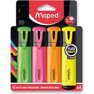 Maped Fluo Peps Classic 742547 4 ks – Hledejceny.cz