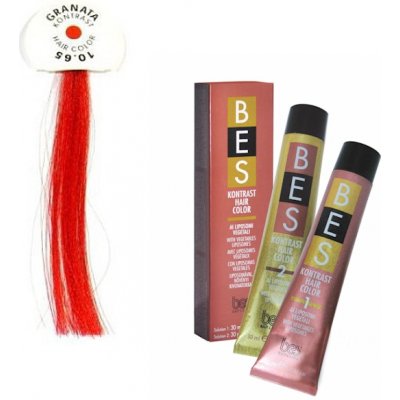 BES Kontrast Hair Color Granata krém na barevné melíry 10-65 2 x 30 ml – Zboží Mobilmania