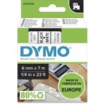 DYMO páska D1 6mm x 7m, černá na bílé, 43613, S0720780 – Sleviste.cz
