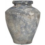 Šedá antik hliněná váza Grimaud L - Ø 35*55 cm - Chic Antique – Hledejceny.cz
