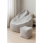 Supplies sedací pytel elegance s podnožkou šedá – Zboží Dáma