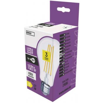 Emos lED žárovka Filament A67 E27 11 W 100 W 1 521 lm neutrální bílá