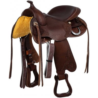 *W* Sedlo westernové Freemax Short Leather Cow hnědé – Zboží Dáma