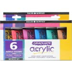 Daler Rowney Graduate sada akrylových barev 6 ks 75 ml – Sleviste.cz