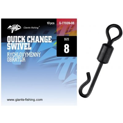 Giants fishing Rychlovýměnný obratlík Quick Change Swivel vel.08 10 ks – Zboží Dáma