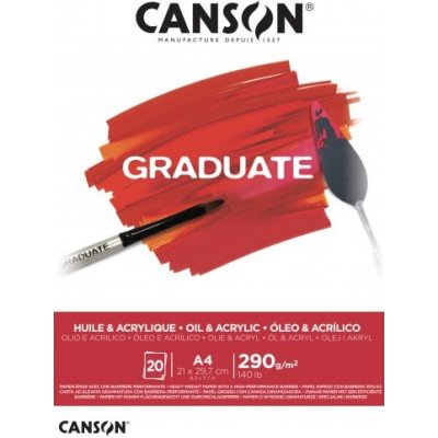 Canson Graduate skicák na olejové a akrylové barvy A4 290g m2 – Zboží Dáma