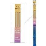 Storex Pletací jehlice PONY, hliníkové, rovné, 2 kusy, délka 35cm, velikost 3,5mm – Zboží Dáma