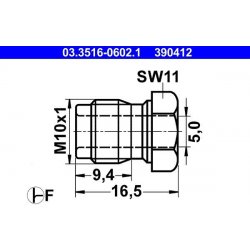 Spojovaci sroub ATE 03.3516-0602.1