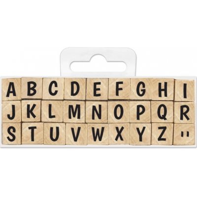 Aladine Dřevěná razítka Aladine, 27 ks - Abeceda, 0,85 cm – Zboží Mobilmania