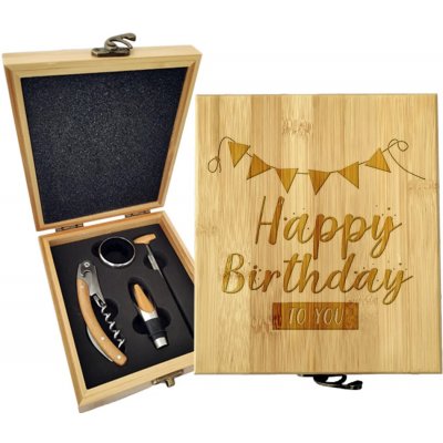 Sablio Dárková sada na víno Happy Birthday to you: 147×168×49 mm – Hledejceny.cz