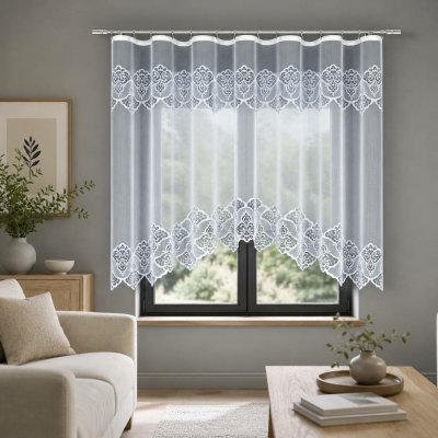 Dekorační žakárová záclona s řasící páskou EIMI 150 bílá 300x150 cm MyBestHome – Hledejceny.cz