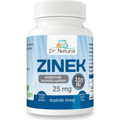 Dr.Natural Zinek 25 mg 100 tablet – Zbozi.Blesk.cz