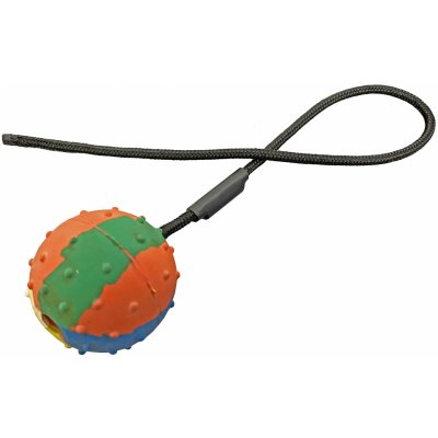 BAFPET Gumový míček s magnetem na šňůrce Barva: Bílá, Rozměr: 6cm – Zbozi.Blesk.cz