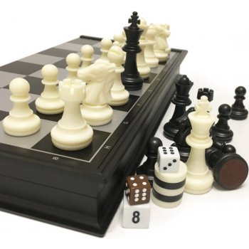 Šachy 3v1 magnetické 32x32 cm