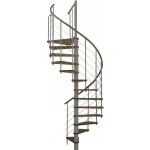 Minka STAIRS Kombinované točité schodiště Venezia ořech/šedá pr. 140 cm