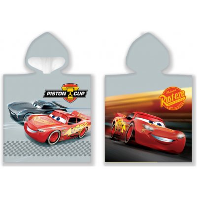 Carbotex Dětské pončo Cars 3 Blesk McQueen a Storm 50 x 110 cm – Zboží Mobilmania