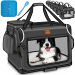 TRESKO Skládací Přepravka pro psy antracitová S 50 x 34 x 34 cm – Hledejceny.cz