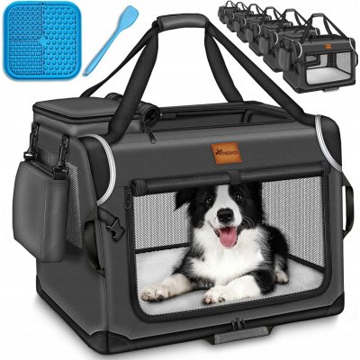 TRESKO Skládací Přepravka pro psy antracitová S 50 x 34 x 34 cm – Hledejceny.cz
