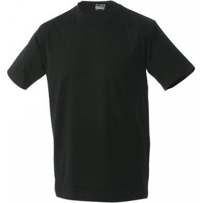 James & Nicholson tričko Round Heavy černá