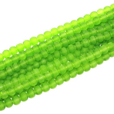 Matné korálky - světle zelené - ∅ 8 mm - 10 ks – Zboží Dáma