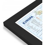 Excart Maps Evropa - nástěnná obecně zeměpisná mapa (ČESKY) 140 x 98 cm Varianta: mapa v dřevěném rámu, Provedení: Pegi černý – Sleviste.cz