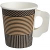 Jednorázové nádobí COpack Papírový kelímek s ouškem 210 ml COFFEE TO GO Lines pr. 72 mm