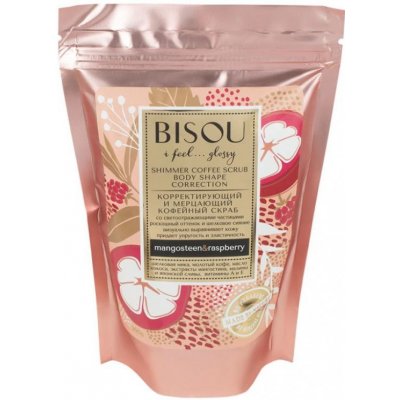 Bisou korekční a třpytivý kávový peeling 200 g – Zboží Dáma