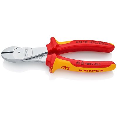 Knipex Silové boční štípací kleště chromované 180 mm - 7406180 – Zbozi.Blesk.cz