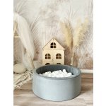 Trinity Velvet Velurový suchý bazének s míčky šedý 90 x 30 cm + 250 míčků – Zboží Dáma