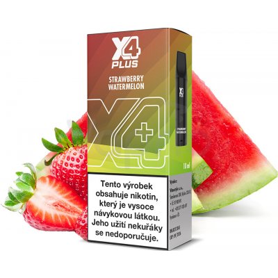 X4 Plus Pod cartridge Strawberry Watermelon 2 ml 20 mg 1ks – Zboží Mobilmania
