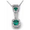 Prsteny Klenoty Budín Zlatý diamantový náhrdelník s kolumbijskými smaragdy J 20282 11
