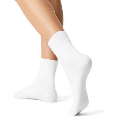 Bavlněné ponožky s volným lemem bílá – Zboží Dáma