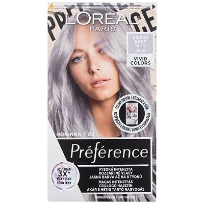 L'Oréal Paris Préférence Vivid Colors barva na vlasy na barvené vlasy na všechny typy vlasů 9,112 Smokey g ey 60 ml – Zboží Mobilmania