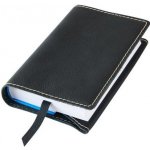 Variabilní kožený obal na knihu se záložkou kůže černá – Zboží Dáma