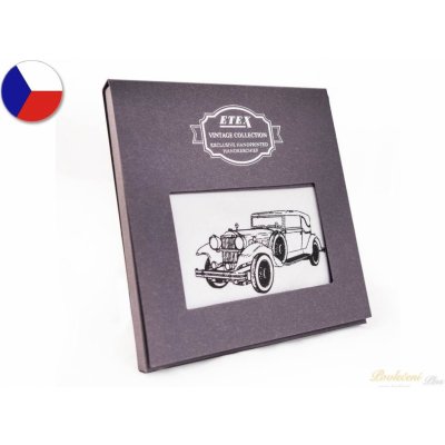 Etex Pánský látkový kapesník v dárkové krabičce Vintage Auto 1ks – Zboží Dáma
