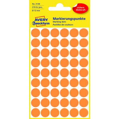 Avery Zweckform 3148 etikety 12mm 5 ks oranžové – Sleviste.cz