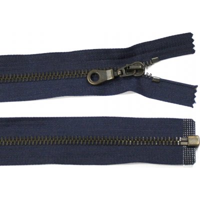 WICO Kovový zip no.5 rozepínací 65cm (staromosazné zoubky) - více barev b: 04 tmavě modrá – Hledejceny.cz